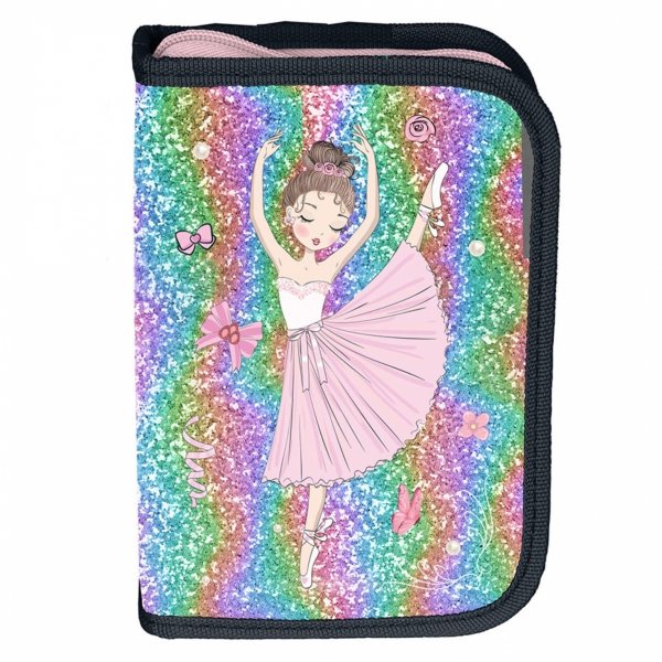 PIÓRNIK Z WYPOSAŻENIEM BALETNICA SZKOLNY DLA DZIEWCZYNEK TANCERKA HOLOGRAM