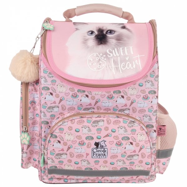 TORNISTER SZKOLNY KOTEK DERFORM RÓŻOWY DLA DZIEWCZYNEK Z KOTKAMI CATS