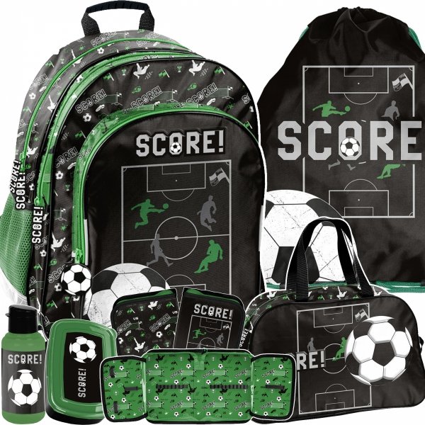 PLECAK PIŁKA NOŻNA SZKOLNY DO 1 KLASY SZKOŁY PODSTAWOWEJ ZESTAW 6w1 PASO