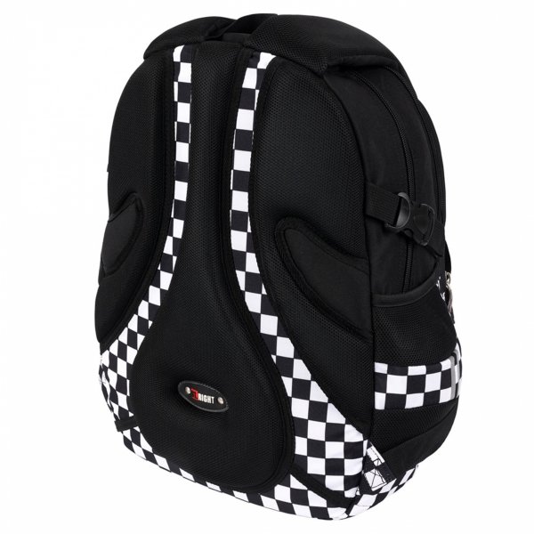 ST.RIGHT PLECAK SZKOLNY MŁODZIEŻOWY SZACHOWNICA K-POP CHAIN DUŻY 4-komorowy