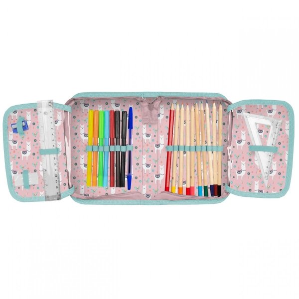 Piórnik do Szkoły Lamy z Wyposażeniem Paso dla Dziewczynek [PP22LM-001]