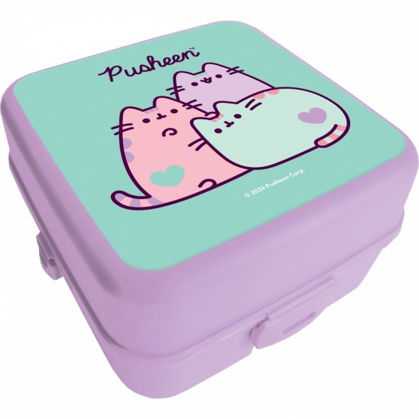 PUSHEEN ŚNIADANIÓWKA BIDON BUTELKA ZESTAW 2w1 BPA FREE DLA DZIEWCZYNEK