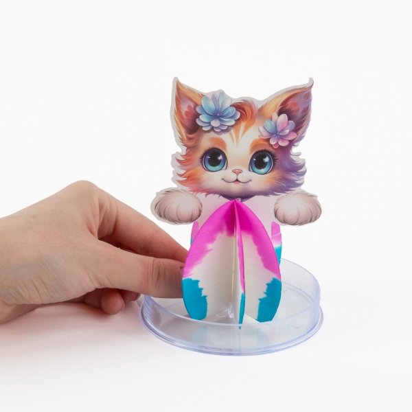 KOTEK MAGICZNY KRYSTALICZNY ROSNĄCE KRYSZTAŁY ZESTAW KREATYWNY KIDEA Z KOTKIEM