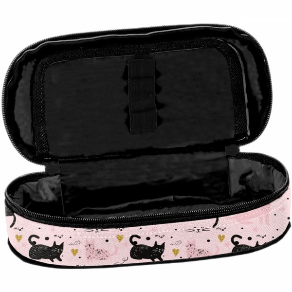 KOTEK PIÓRNIK DLA DZIEWCZYNY Z KOTKIEM SZKOLNY OTWIERANY Z KLAPKĄ CATS PASO