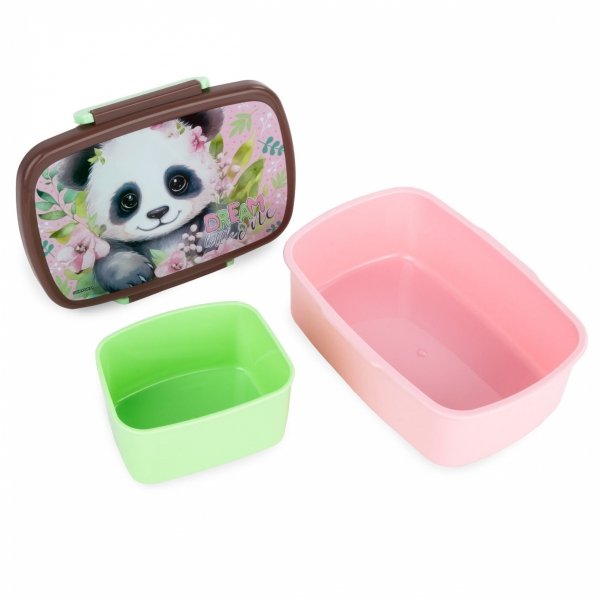 PANDA BIDON ŚNIADANIÓWKA Z MISIEM DERFORM DLA DZIEWCZYNEK ZESTAW 2w1 MODNY