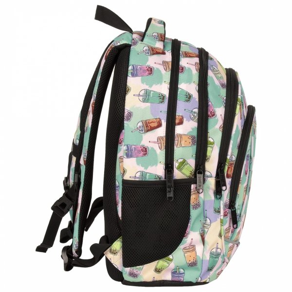 BACKUP PLECAK SZKOLNY MŁODZIEŻOWY BUBBLE TEA ZESTAW 5w1 DLA DZIEWCZYNY