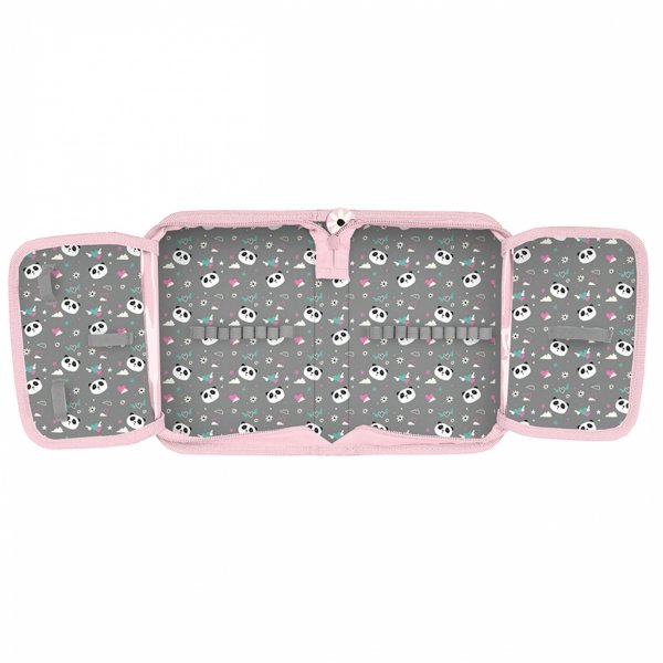 PLECAK SZKOLNY MIŚ PANDA DLA DZIEWCZYNEK DO 1 KLASY KOMPLET 6w1 z PANDĄ