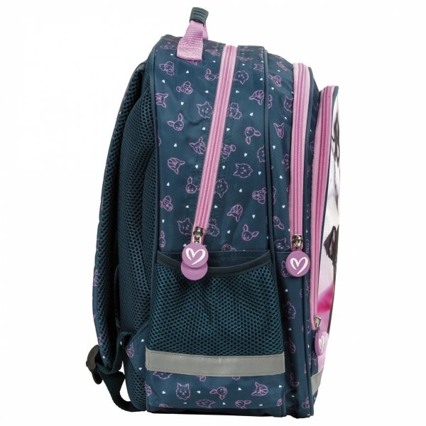 ZESTAW 3el DERFORM PLECAK Z PIESKAMI DLA UCZENNICY SZKOLNY PIESEK