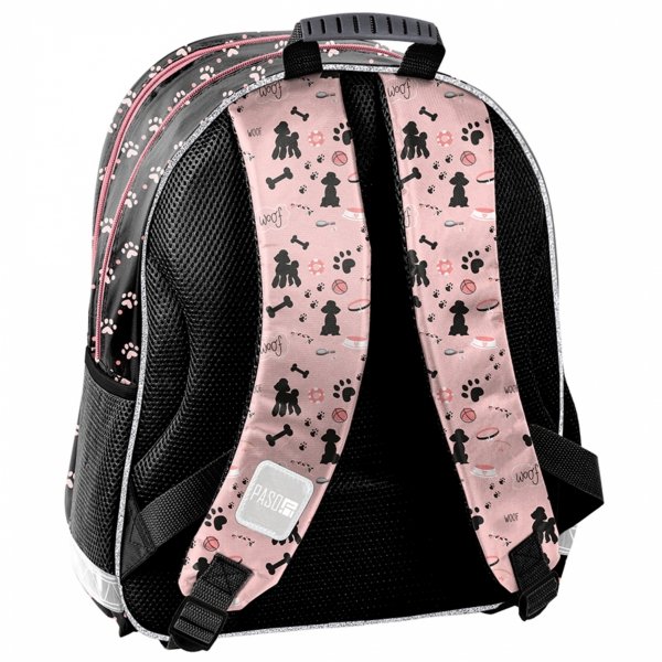 PLECAK SZKOLNY Z PIESKIEM DLA DZIEWCZYNY DO 1 KLASY KOMPLET 3el PIESEK DOG