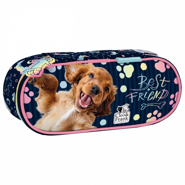 PIESKI PIÓRNIK OTWIERANY DLA DZIEWCZYNEK USZTYWNIANY Z KLAPKĄ SZKOLNY DOG