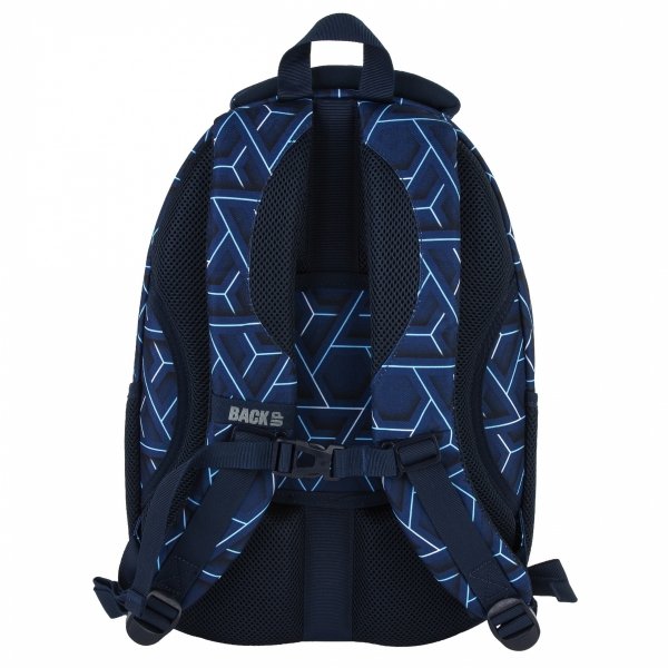 PLECAK BACKUP SZKOLNY MŁODZIEŻOWY DLA CHŁOPAKA NIEBIESKI ION KOMPLET 5ele