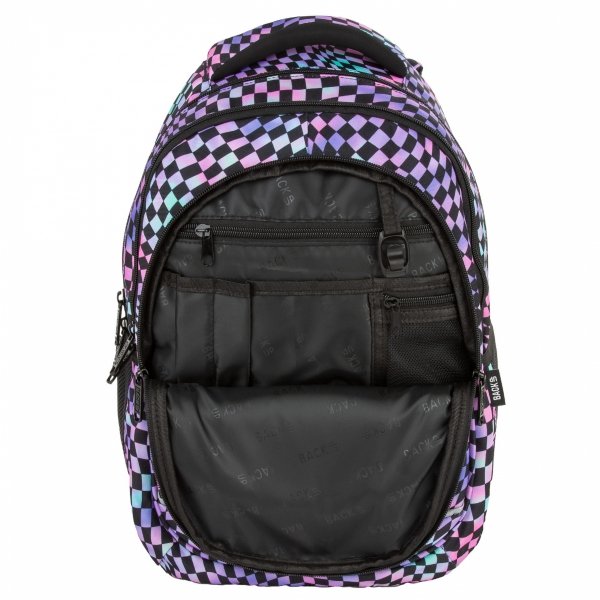 PLECAK SZKOLNY MŁODZIEŻOWY BACKUP DLA DZIEWCZYNY SZACHOWNICA ZESTAW 5w1