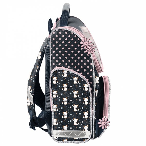 TORNISTER SZKOLNY KOMPLET 6w1 DLA DZIEWCZYNY Z KOTKIEM DO 1 KLASY KOTEK