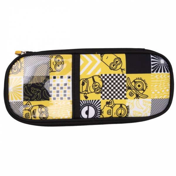 MINIONKI PIÓRNIK SZKOLNY SASZETKA Z KLAPKĄ DLA UCZNIÓW MINIONEK