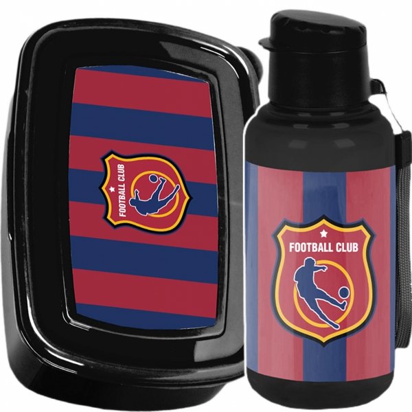 PIŁKARSKI ZESTAW 2w1 BIDON ŚNIADANIÓWKA DLA CHŁOPAKA DO SZKOŁY FOOTBALL