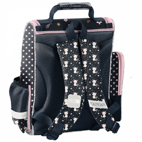 TORNISTER ZESTAW 3el DZIEWCZĘCY SZKOLNY Z KOTKIEM DO 1 KLASY KOTEK CATS