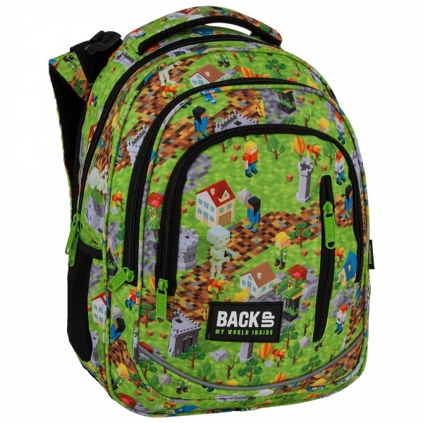 GAMING MINECRAFT PLECAK DLA CHŁOPAKA BACKUP DO PODSTAWÓWKI KOMPLET 5w1