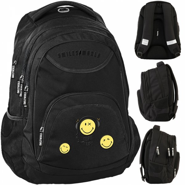 EMOTKI PLECAK SZKOLNY BEUNIQ SMILEY MŁODZIEŻOWY DLA DZIEWCZYNY BUŹKI