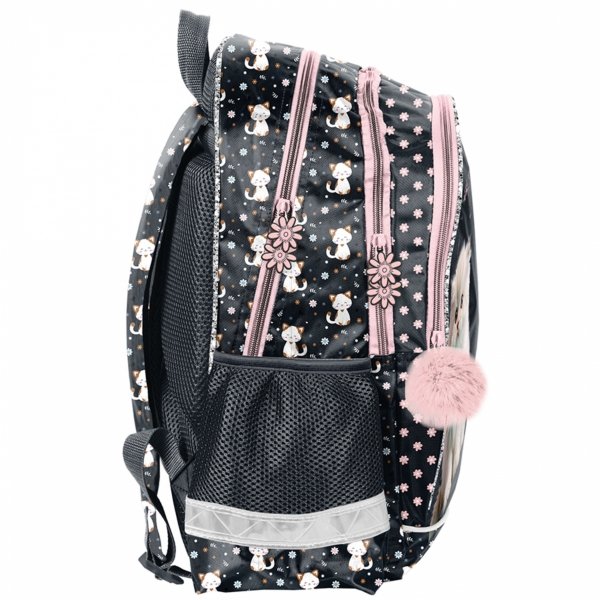 KOTEK PLECAK SZKOLNY ZESTAW 5w1 DZIEWCZĘCY DO PODSTAWÓWKI KOTKI CATS PASO