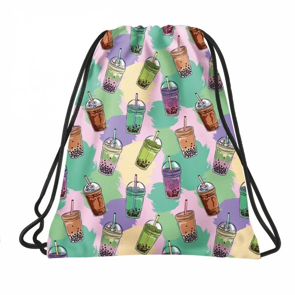 PLECAK BACKUP SZKOLNY MŁODZIEŻOWY BUBBLE TEA KOMPLET 5ele. DLA DZIEWCZYNY