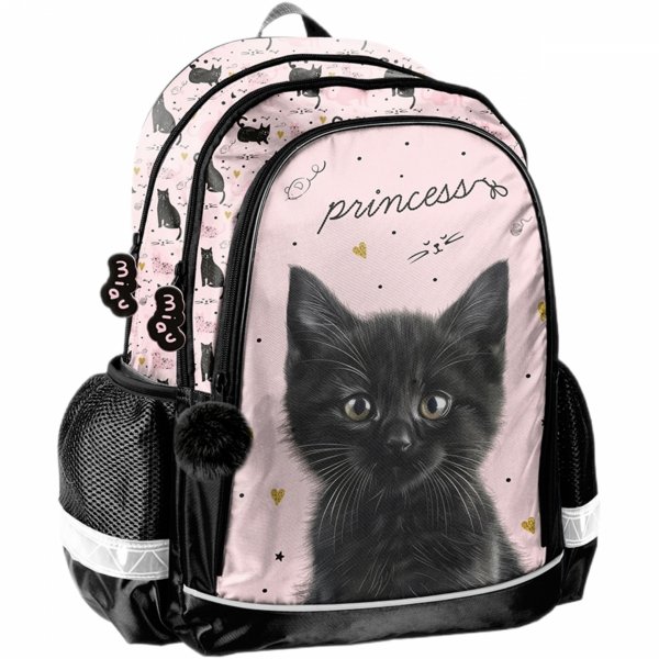 KOTEK PLECAK SZKOLNY DLA UCZENNIC DZIEWCZĘCY DO PODSTAWÓWKI KOTKI CATS PASO