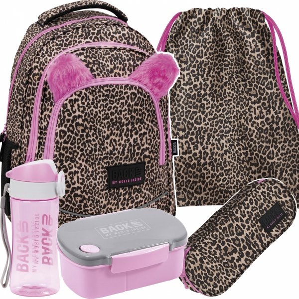 Komplet 5w1 Pantera Plecak Szkolny Backup Derform [PLB5X05]