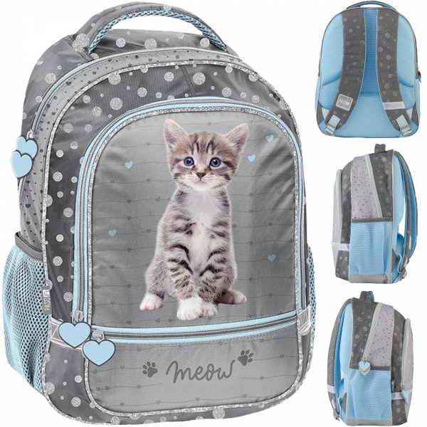 KOTY PLECAK SZKOLNY DO PODSTAWÓWKI KOTEK DO 1 KLASY PODSTAWÓWKI DZIEWCZĘCY