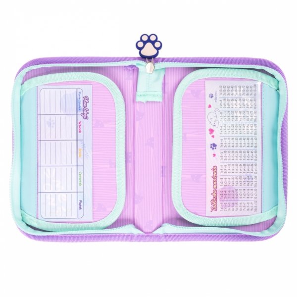 PIÓRNIK Z KOTKIEM SZKOLNY JEDNOKOMOROWY KOT MAJEWSKI DLA DZIEWCZYNEK