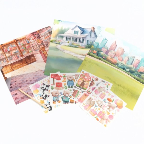 ZESTAW KREATYWNY KALKOMANIA NAKLEJKI TRANSFEROWE KIDEA MISIE