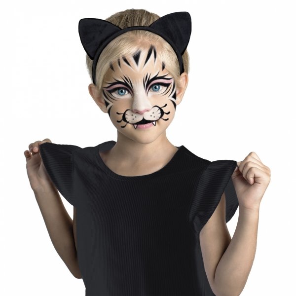 FARBY DO TWARZY KOMPLET Z OPASKĄ KOT KOTKI DLA DZIEWCZYNY [FDTZKOKA]