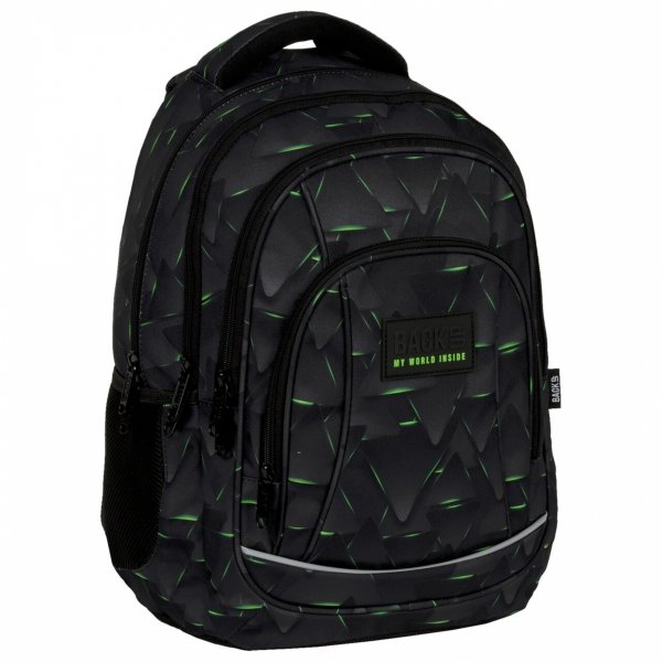 CHŁOPIĘCY BACKUP PLECAK SZKOLNY MŁODZIEŻOWY ZESTAW 5 ele CYBER TRIANGLES