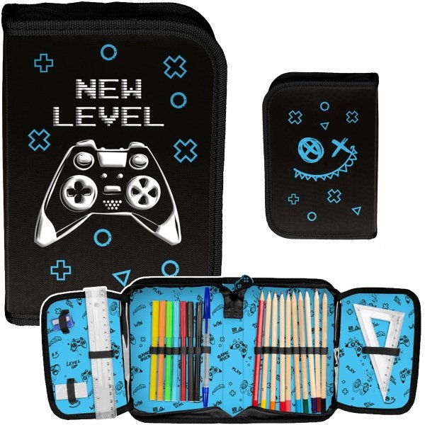 GAMEPAD PIÓRNIK Z WYPOSAŻENIEM DO PODSTAWÓWKI DLA CHŁOPAKA KOSMOS SZKOLNY