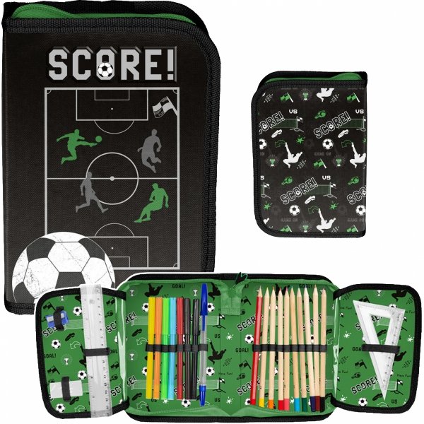 PIŁKARSKI PIÓRNIK Z WYPOSAŻENIEM SZKOLNY DLA CHŁOPAKA PIŁKA NOŻNA FOOTBALL