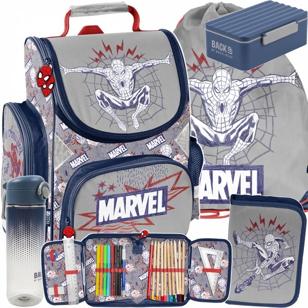 TORNISTER SPIDER-MAN KOMPLET 5el SZKOLNY MARVEL DO KLAS 1-4 DLA CHŁOPAKA