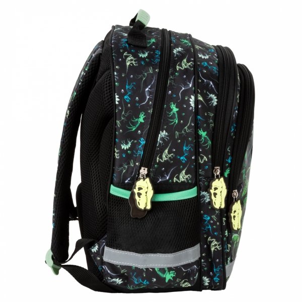 PLECAK DINOZAURY SZKOLNY DO 1 KLASY KOMPLET 5w1 TORNISTER TYRANOZAUR T-REX