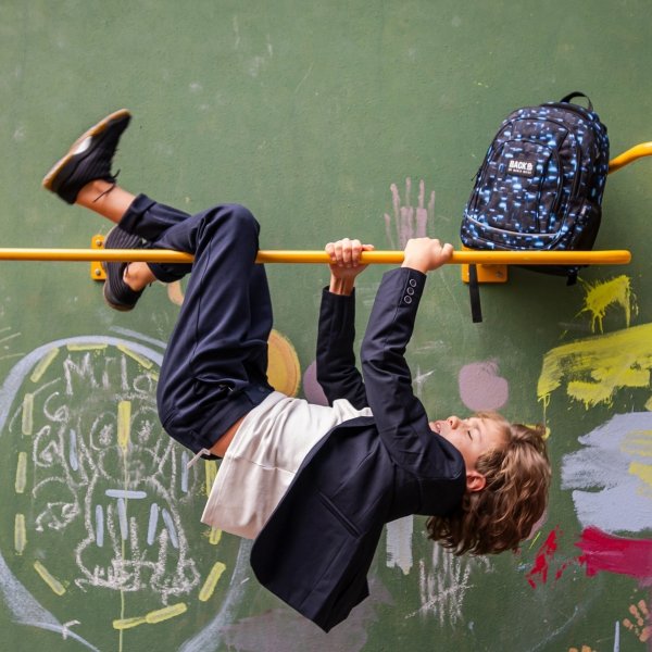 PLECAK BACKUP SZKOLNY MŁODZIEŻOWY DLA CHŁOPAKA 4 kom. BYTEWAVE KOMPLET 5ele