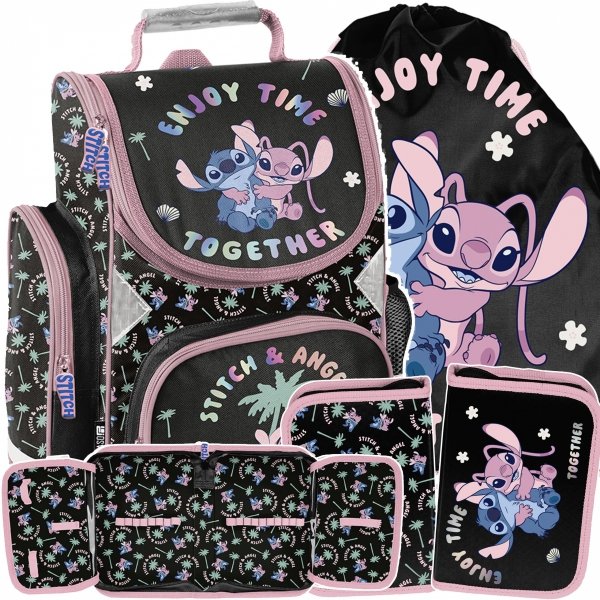 STITCH TORNISTER DO 1 KLASY DLA DZIEWCZYNEK KOMPLET 3w1 STICH i LILO PASO