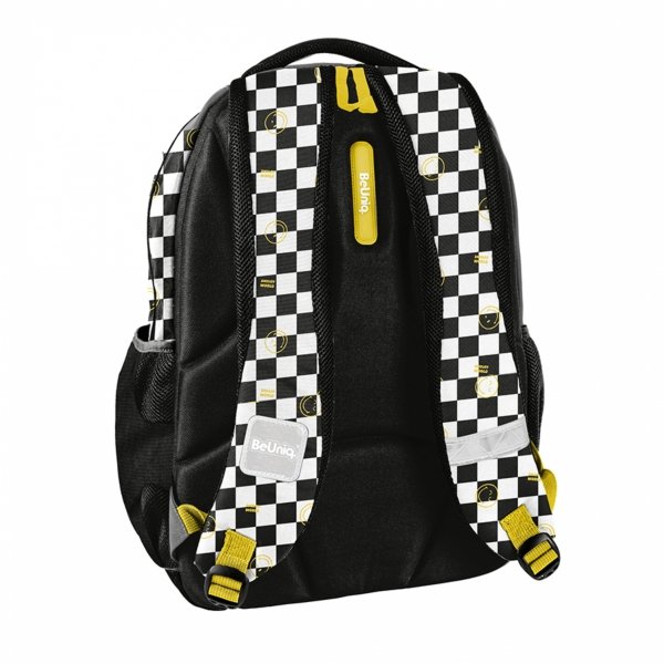 SMILEY SZACHOWNICA DUŻY PLECAK BeUniq MŁODZIEŻOWY SZKOLNY KOMPLET 5 elem.