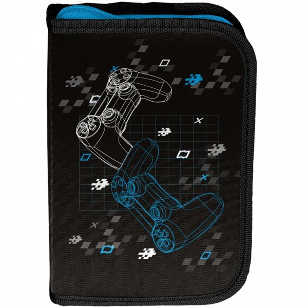 Rozkładany Piórnik Gry Szkolny do Podstawówki Chłopięcy do klas 1-4 Gaming