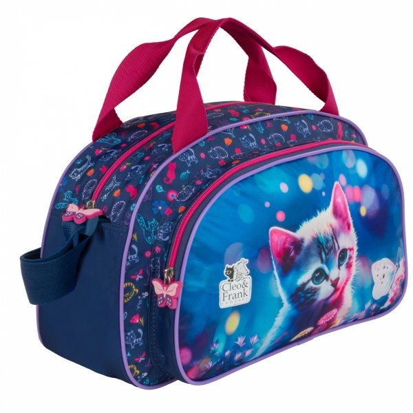TORBA SZKOLNA KOT SPORTOWA NA BASEN DLA DZIEWCZYN Z KOTKAMI WYCIECZKOWA
