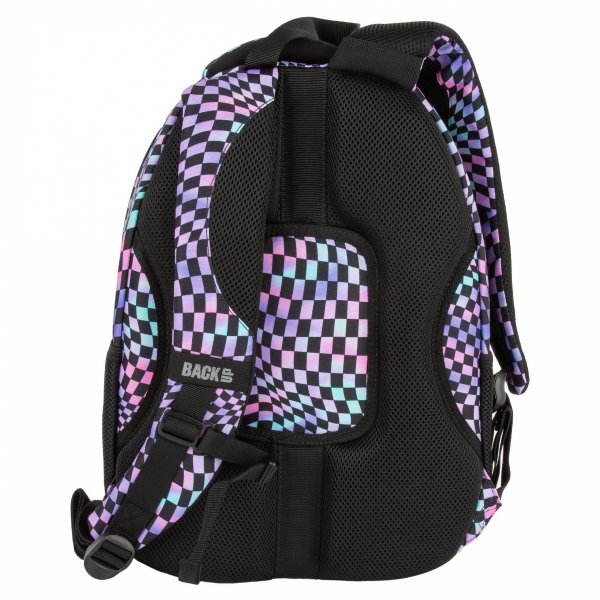 BACKUP PLECAK SZKOLNY MŁODZIEŻOWY DZIEWCZĘCY SZACHOWNICA CRAZY ZESTAW 5ele