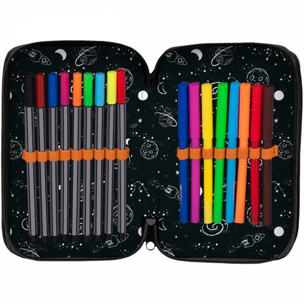 NASA Piórnik 3 komorowy z Wyposażeniem Szkolny dla CHŁOPAKA PASO