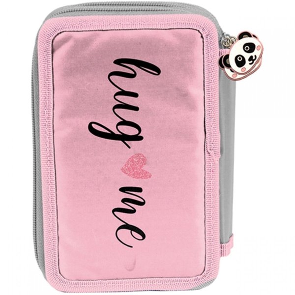 Piórnik Szkolny Miś Panda 3-Komorowy dla Dziewczynki [PP20PA-023BW]