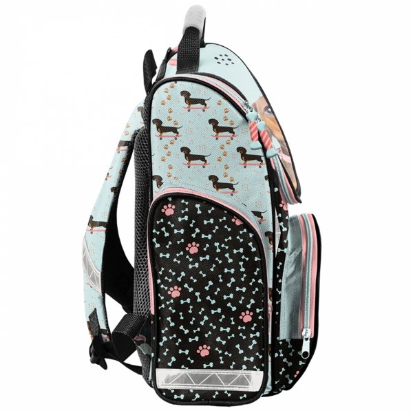 TORNISTER SZKOLNY Z PIESKIEM JAMNK DO 1 KLASY PODSTAWÓWKI ZESTAW 3w1 PIES 