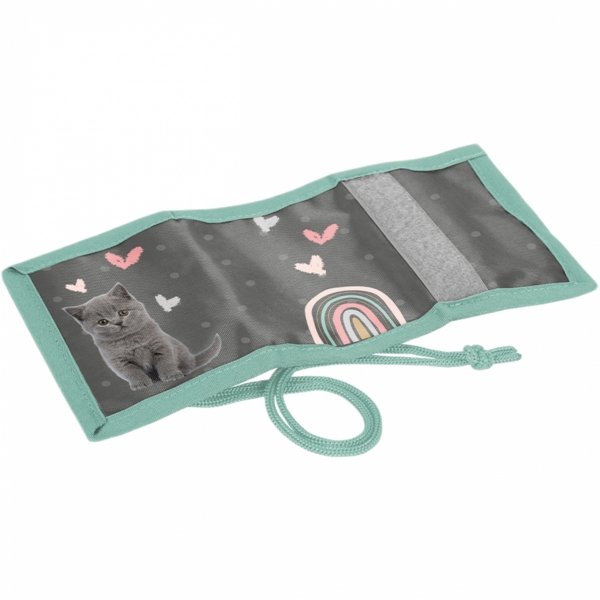 PORTFEL Z KOTKIEM SZKOLNY PASO PORTFELIK DLA DZIEWCZYNEK KOTEK CATS PASO