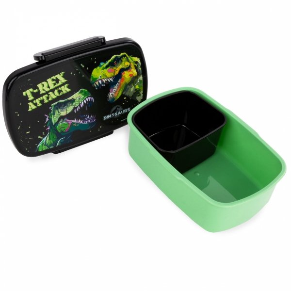 PLECAK DINOZAURY SZKOLNY DO 1 KLASY KOMPLET 5w1 TORNISTER TYRANOZAUR T-REX