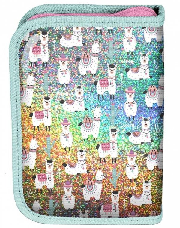 Piórnik Dziewczęcy z Lamami Rozkładany [PP19LA-001BW]