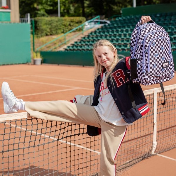 PLECAK BACKUP SZKOLNY MŁODZIEŻOWY 3 kom. SZACHOWNICA FUZZ KOMPLET 5elem.