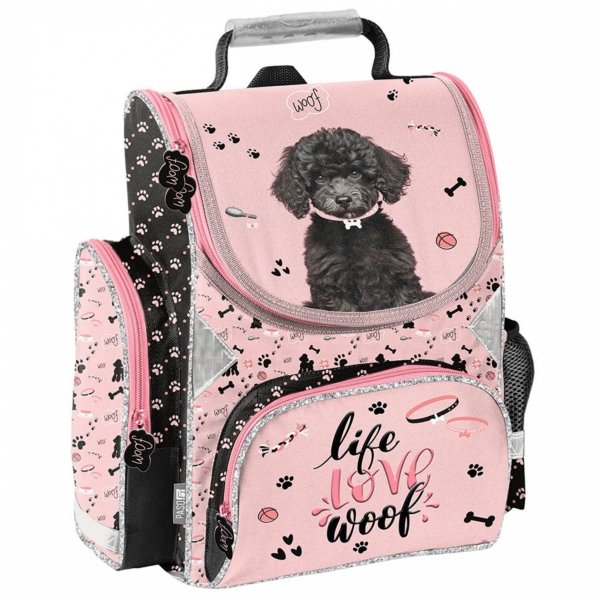 TORNISTER SZKOLNY Z PIESKIEM KOMPLET 5w1 DO 1 KLASY PIESEK DO PODSTAWÓWKI