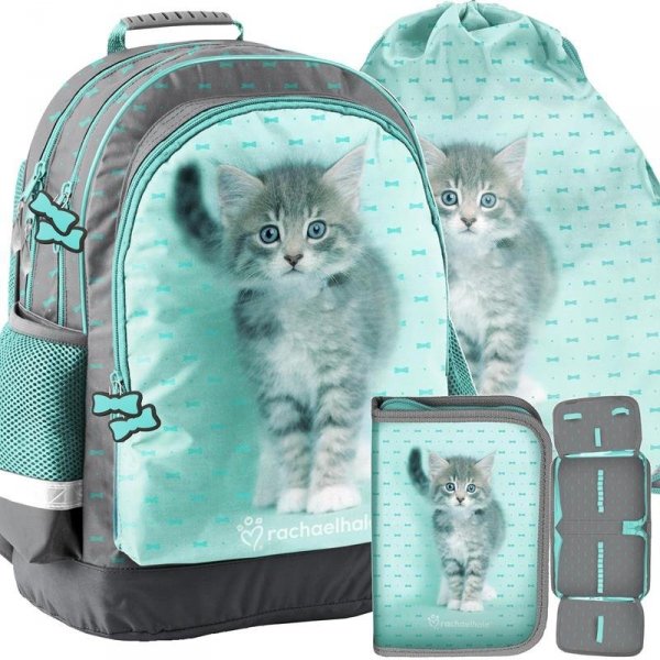 Kot na Plecaku Szkolnym dla Dziewczyny do Szkoły [RLC-116]
